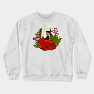 Gitana En Un Patio Crewneck Sweatshirt